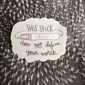 Inspirational Sticker with Pink and Black Design